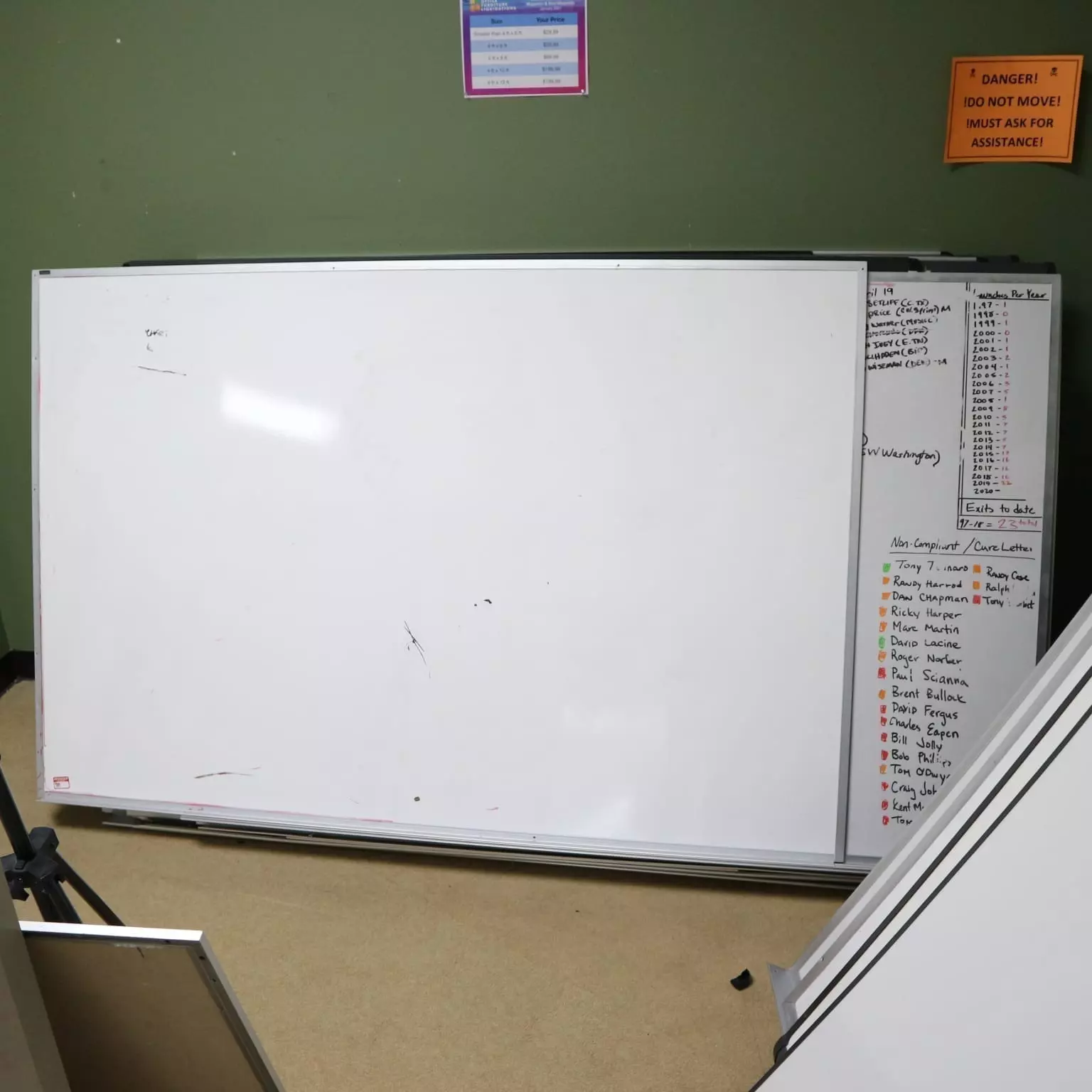 4 ft x 6 ft White Wall Mount Dry Erase Board | Office Furniture ...