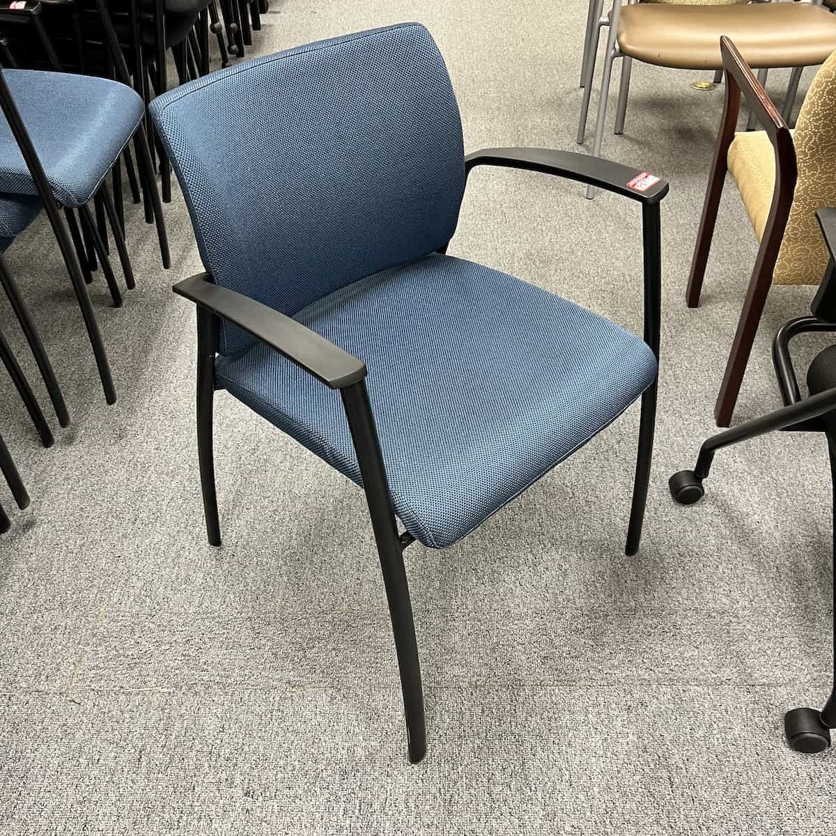 Black/Blue Sitara Teknion Stacking Guest Chair – Office Furniture ...