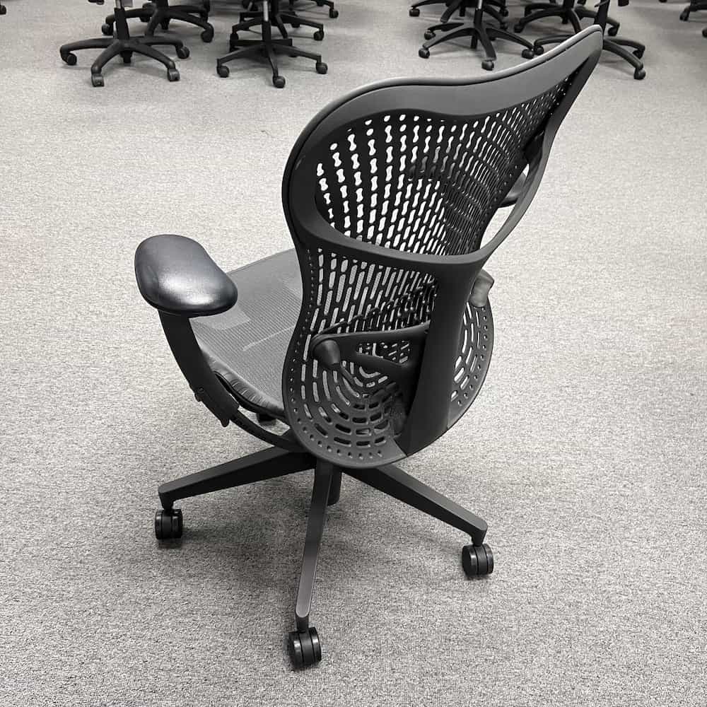 Herman Miller Black Version 1 Mirra Mesh Tri-Flex Executive Task Chair ...