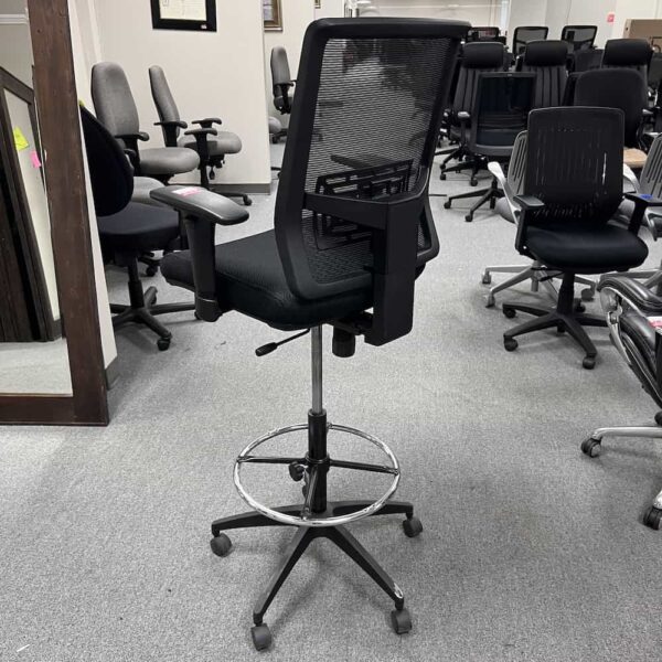 black mesh back office stool