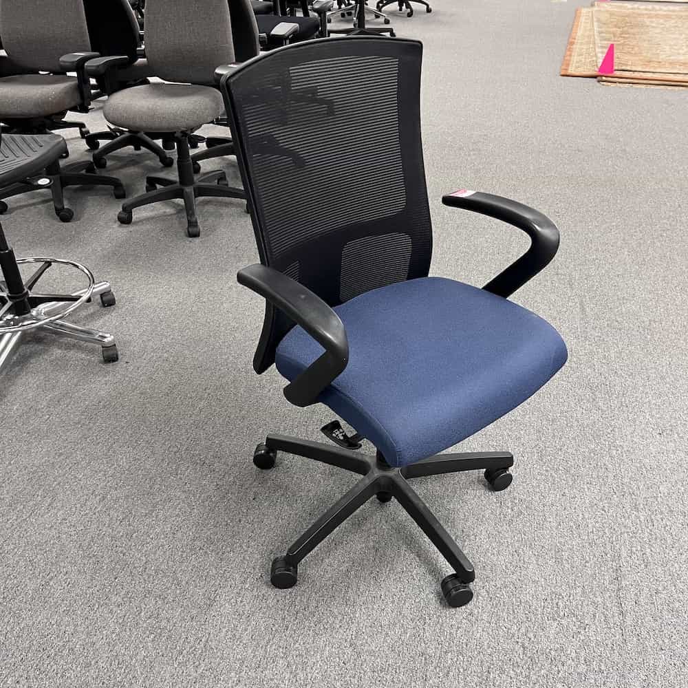 Paoli Blue and Black Conference Chair | Office Furniture Liquidations