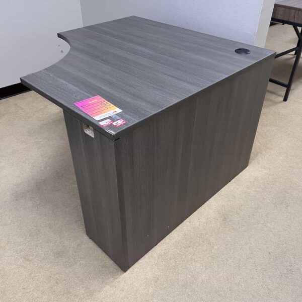 grey corner piece desk shell