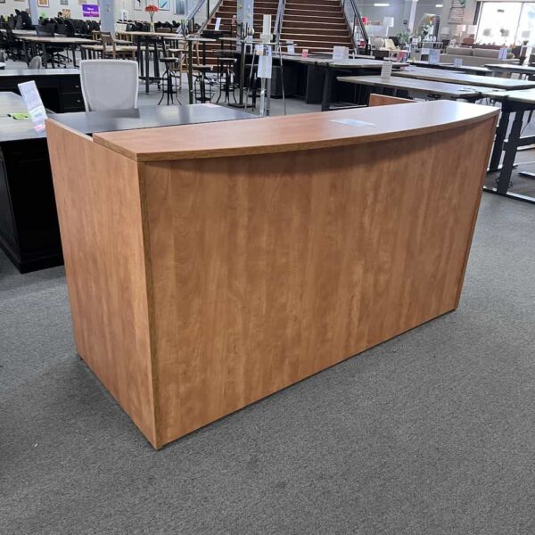 honey reception desk laminate front