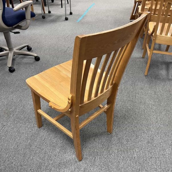 oak dining chair, back view