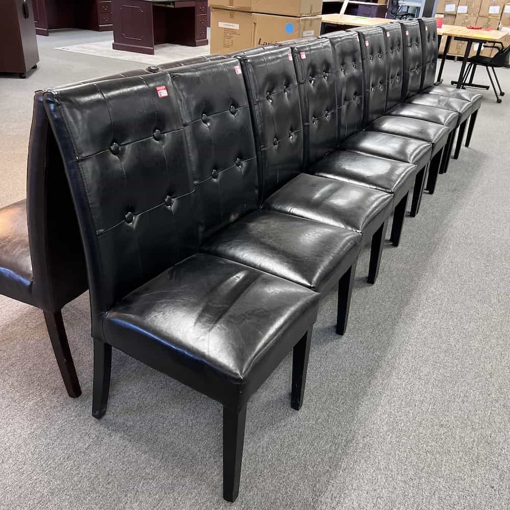 New - 17 Black Antimicrobial Vinyl Square Modular Furniture