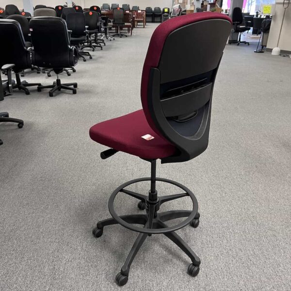 Kimball Wish Red Burgundy Office Stool | Office Furniture Liquidations