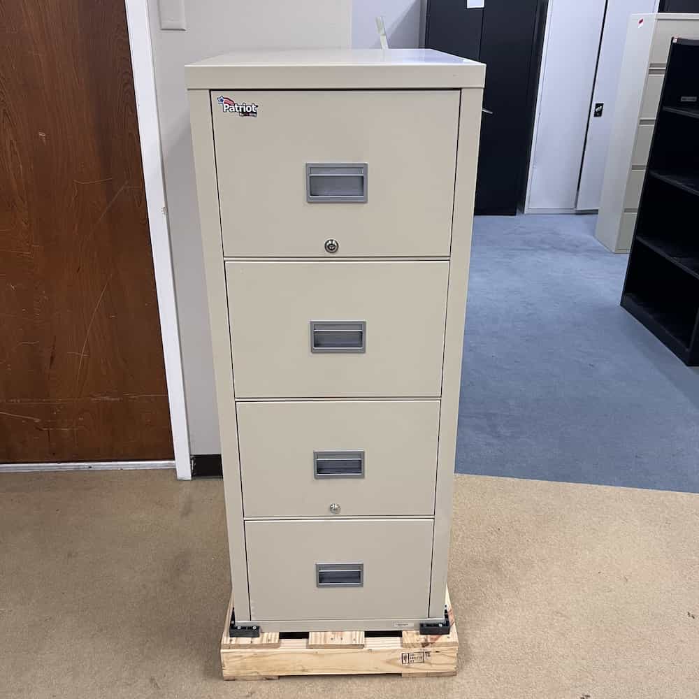 Beige Patriot Fireking Fire Resistant File Cabinet 4 Drawer Vertical ...