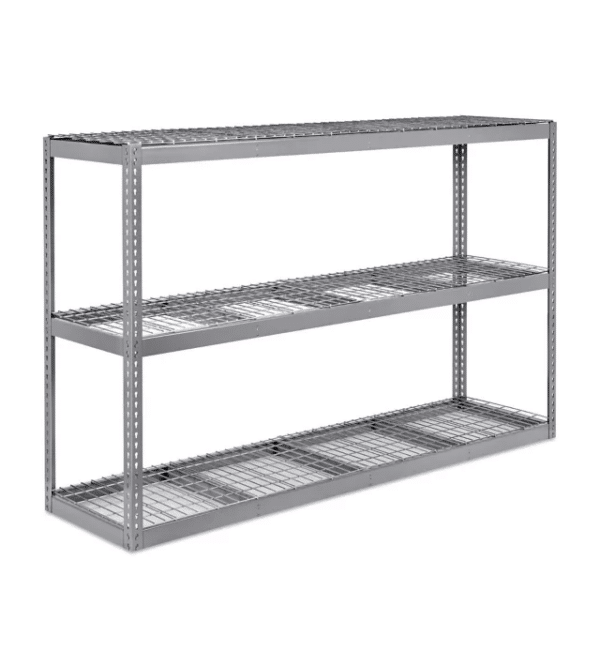 uline storage shelving with wire decking used