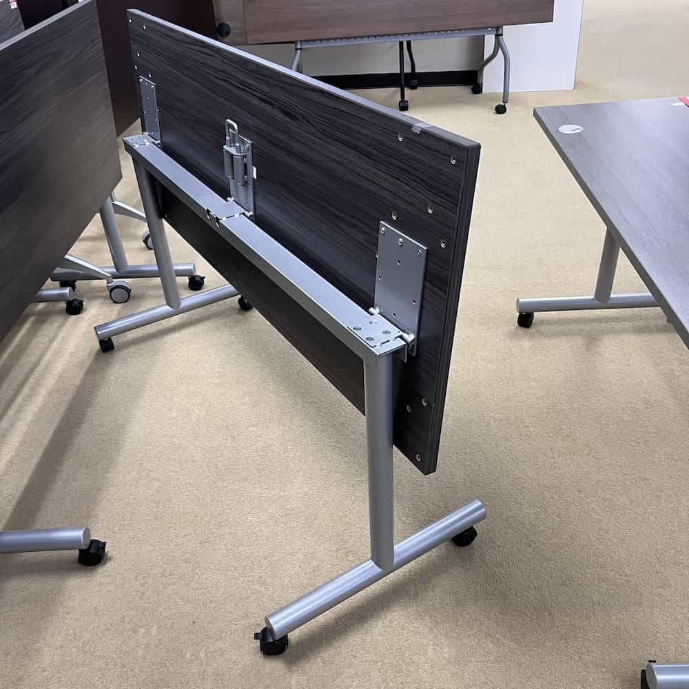 grey 60x24 training table flipped up