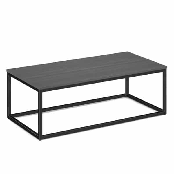 new grey laminate rectangle coffee table black base modern