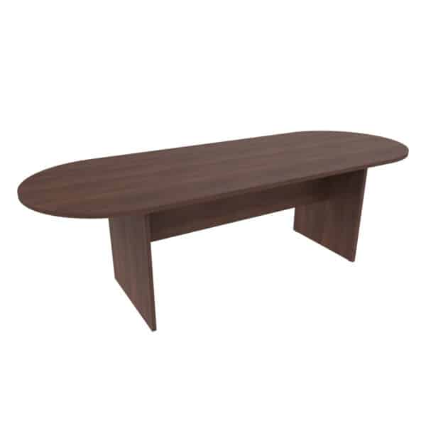 8 ft conference table racetrack new laminate walnut