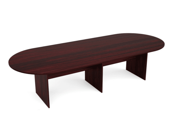 10 ft conference table racetrack laminate new mahogany