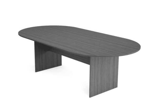 8 ft conference table racetrack laminate samoa grey