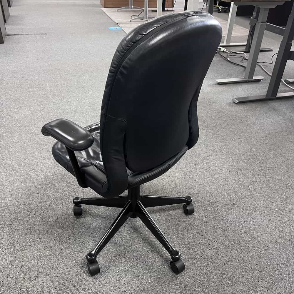 black leather equa herman miller task chair