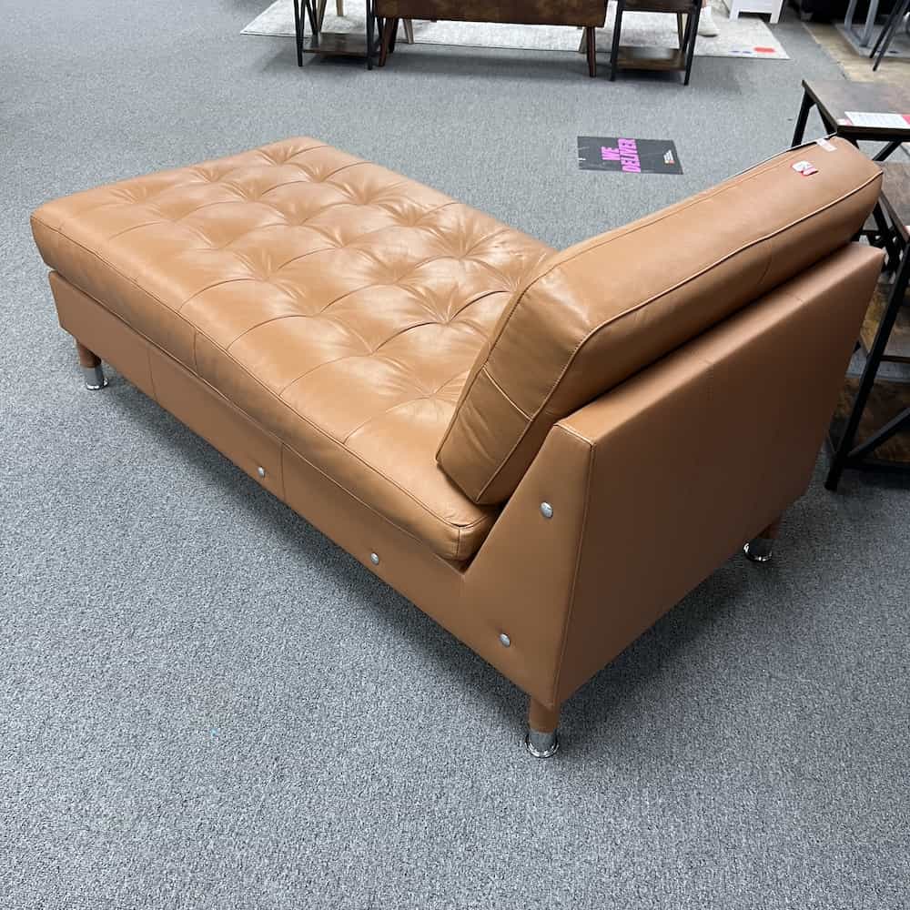 brown leather chaise lounge ikea morabo used