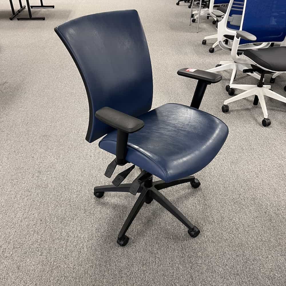 Global Vion Medium Back Multi-Tilter Blue and Black Task Chair | Office ...