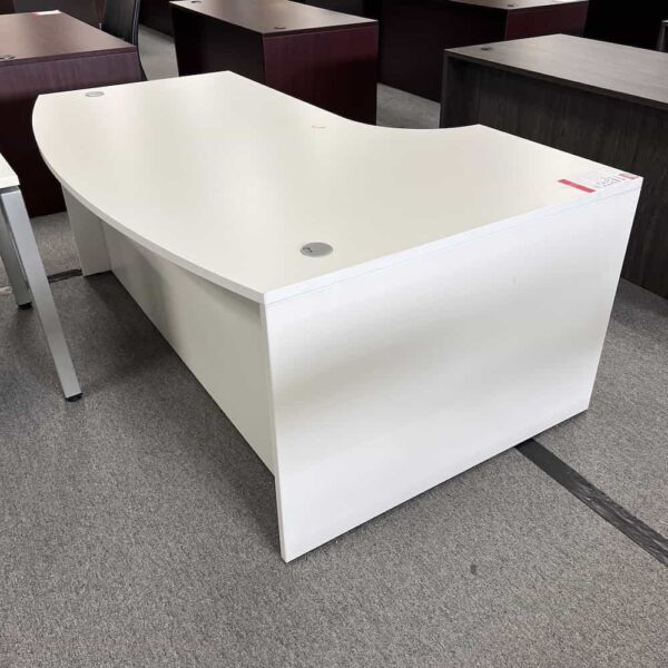 bow front pork chop l-desk left return laminate