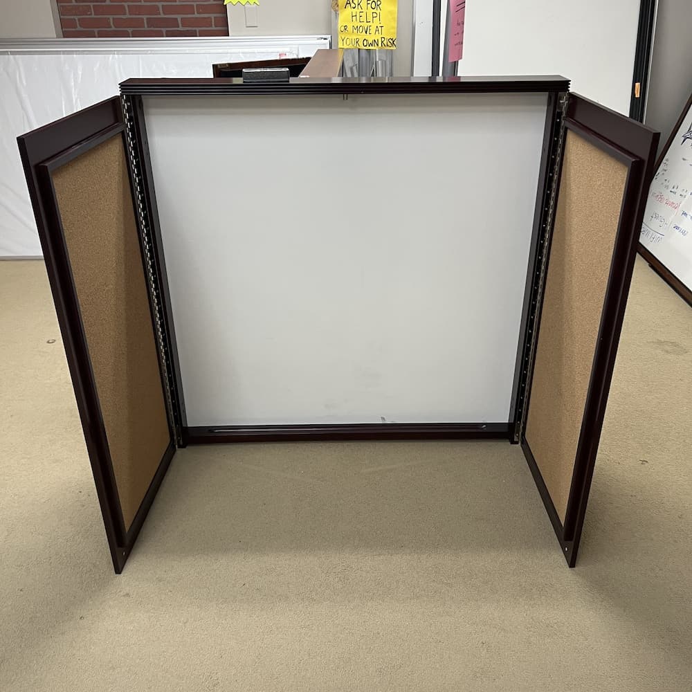 cherry laminate wall mount dry erase presentation board