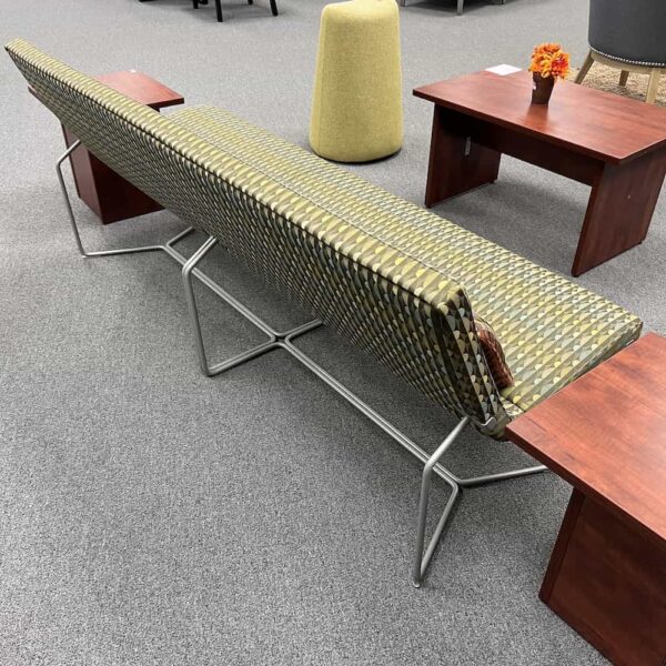 green multi fabric sofa bench modern corporate commercial steelcase izzy harter