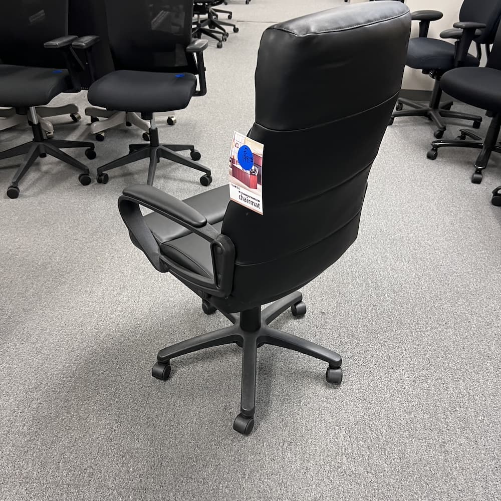 soho black vinyl high back conference chair executive