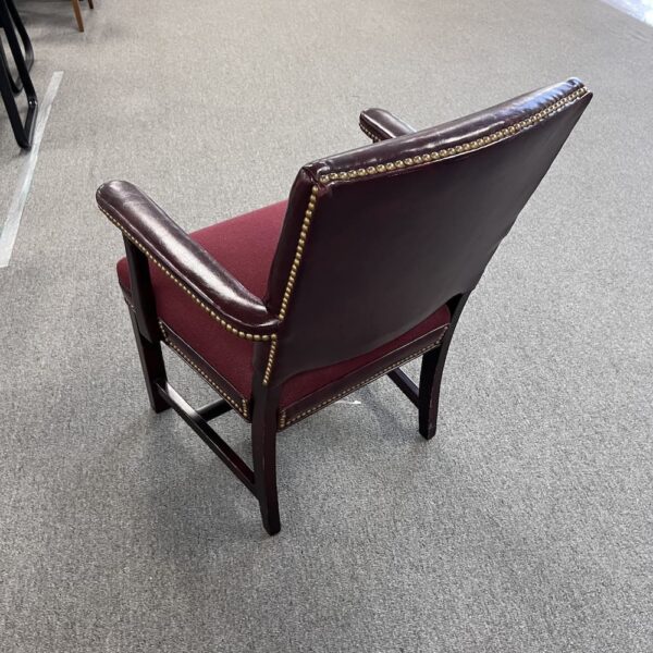 hickory leather brand burgundy guest chair traditional executive used san antonio