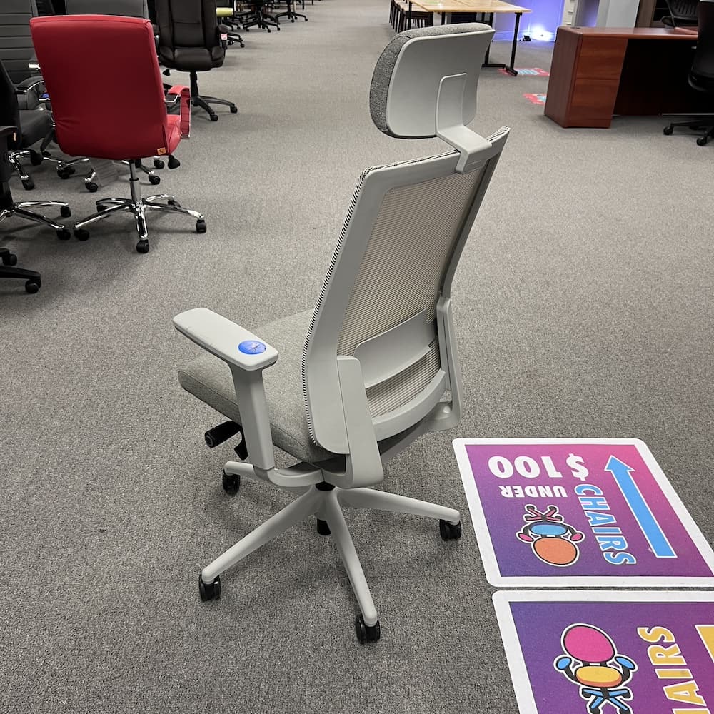 grey mesh back executive chair with headrest Palma office source