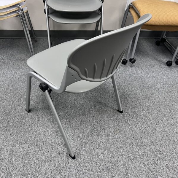 grey stacking chair Kimball used office furniture