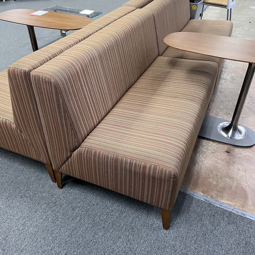 circa 2 seater lounge bench steelcase coalesce striped brown bench commercial used furniture