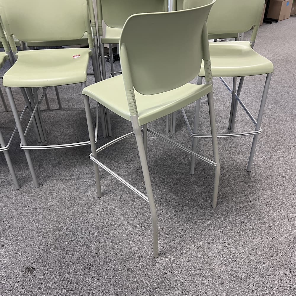 green plastic bar height stool sitonit