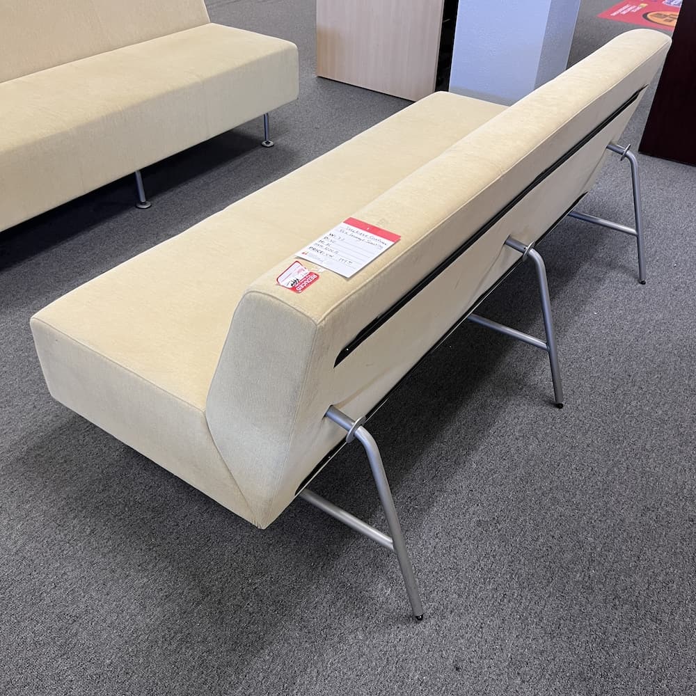 yellow bix lounge steelcase coalesse bench sofa used office furniture