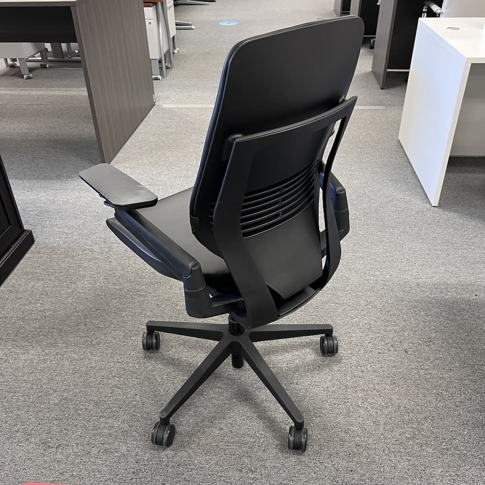 Steelcase gesture ergonomic task chair office used furniture black vinyl