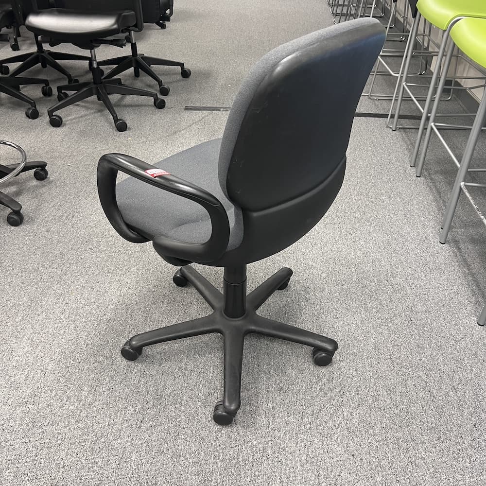 grey upholstered chair steelcase sensor used office furniture