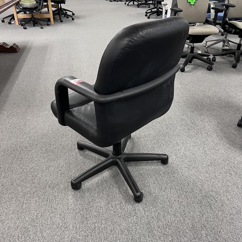 brayton international used leather conference chair black