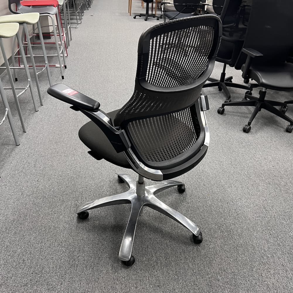 brown dark taupe and silver generation knoll task chair used office furniture