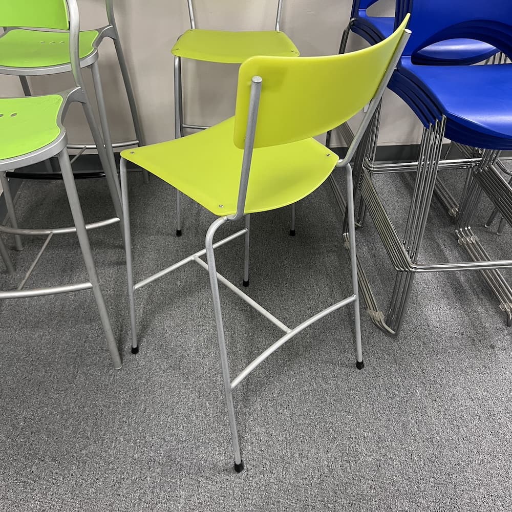 lime green plastic stool chair keilhauer gym used furniture