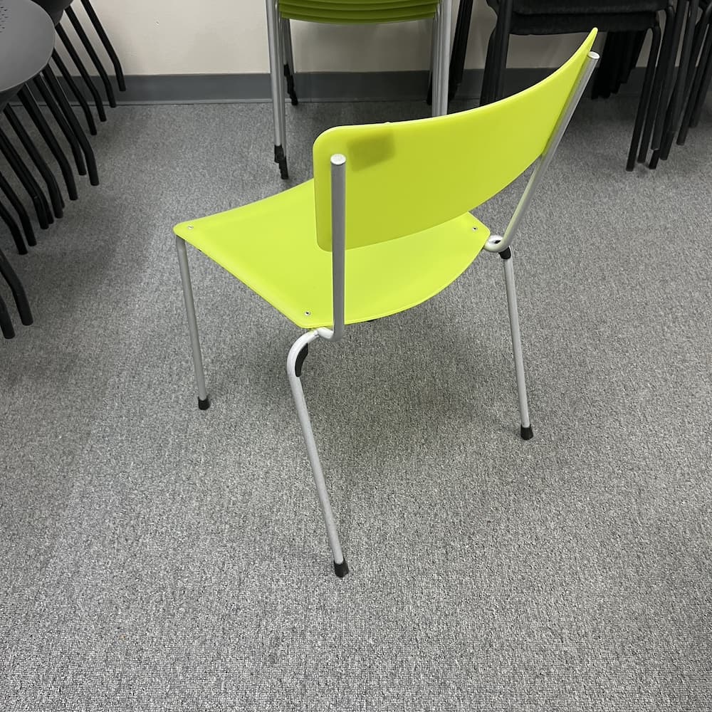 lime green plastic stacking chair keilhauer gym used furniture