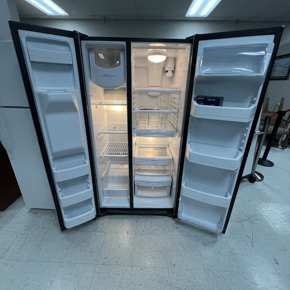 ge stainless whirlpool side by side refrigerator used