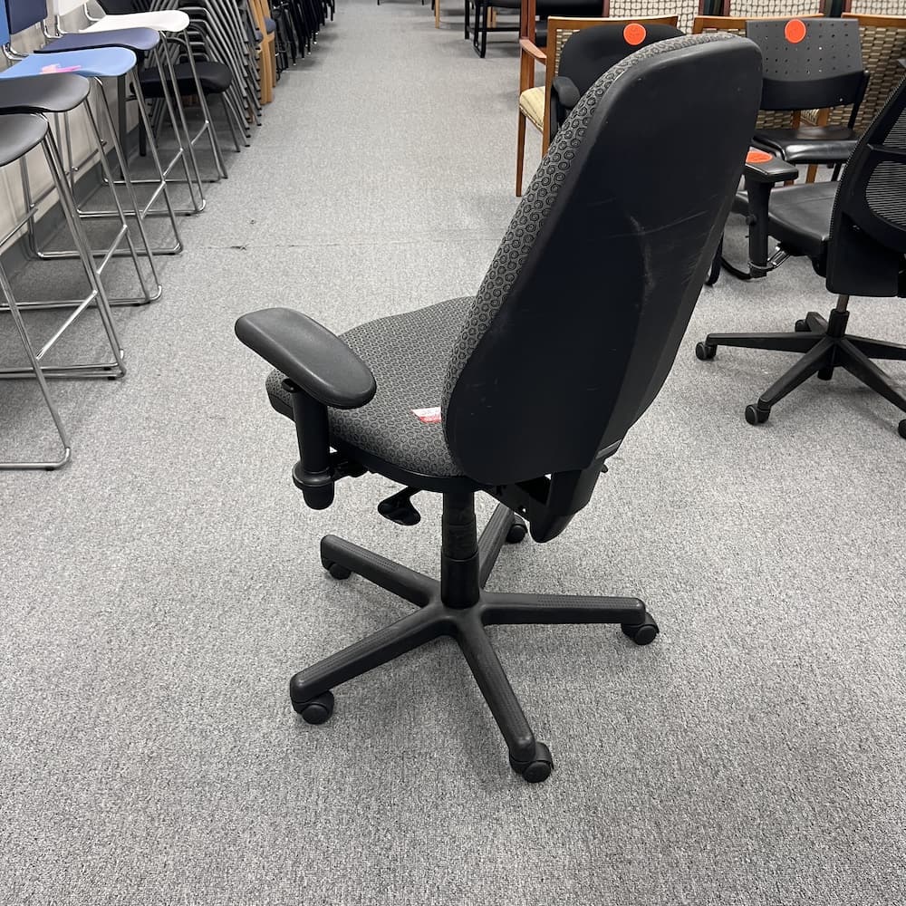 grey upholstered sitmatic task chair used office furniture