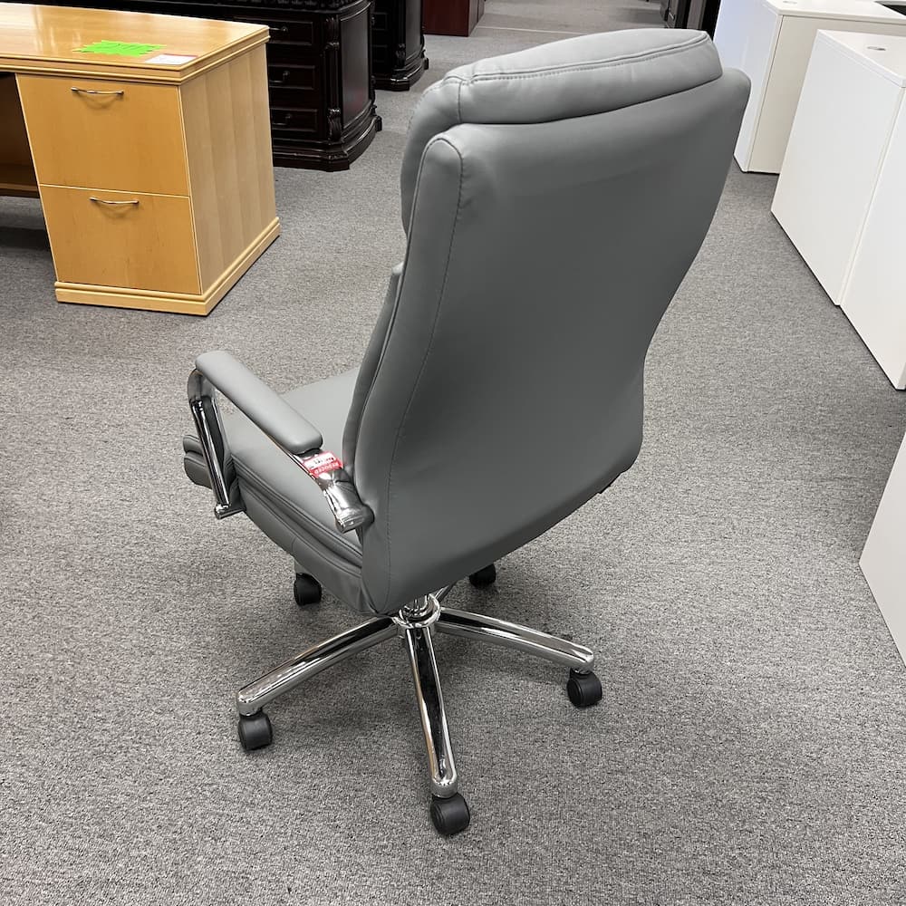 grey vinyl conference chair executive used office furniture